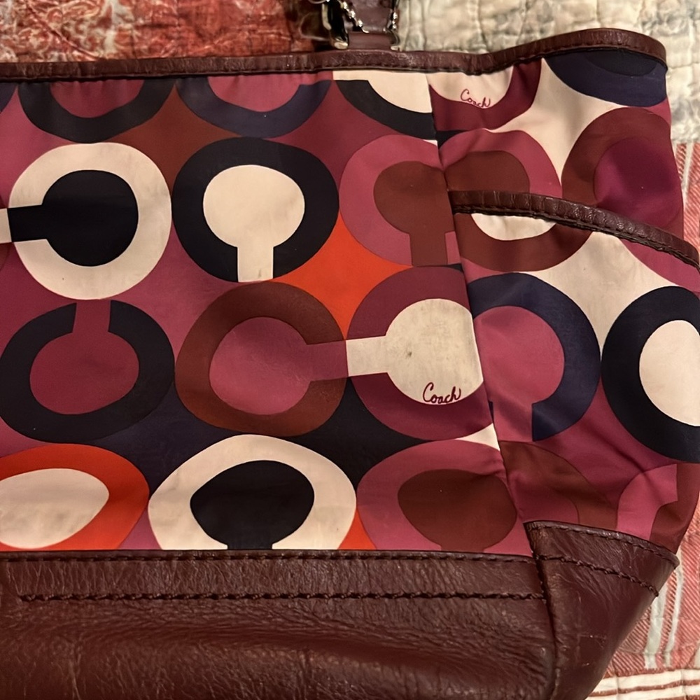 Coach purse F26843 signature tote - Picture 2 of 11